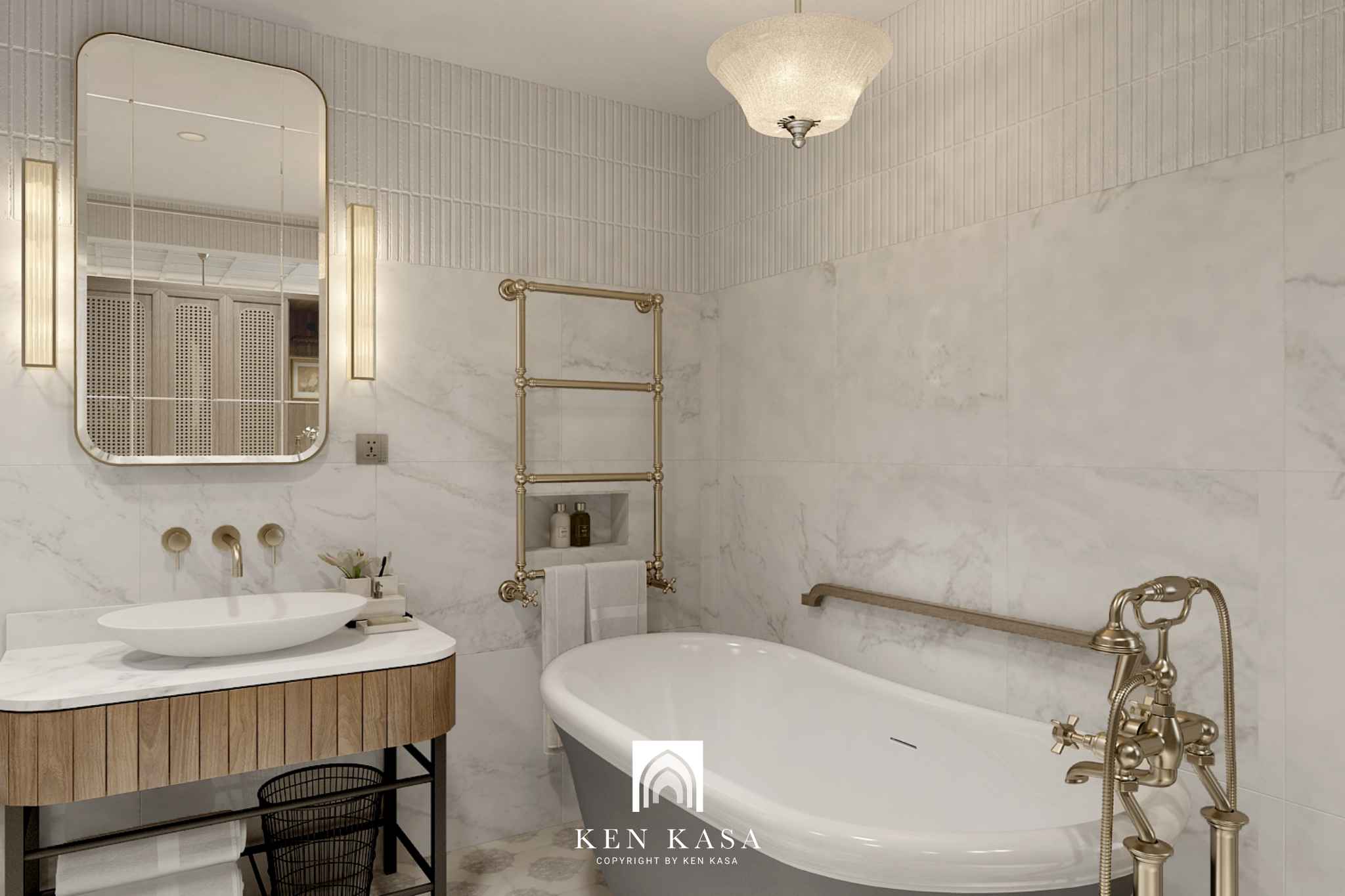 Bồn tắm sứ sang trọng tại ph&ograve;ng Executive Suite